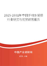 2025-2031年中國手機(jī)水凝膜行業(yè)研究與前景趨勢報(bào)告