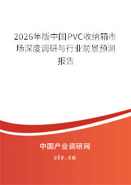 2026年版中國PVC收納箱市場深度調(diào)研與行業(yè)前景預(yù)測報告
