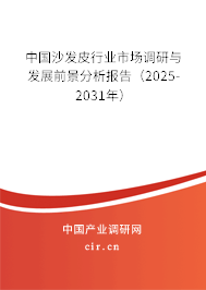 中國(guó)沙發(fā)皮行業(yè)市場(chǎng)調(diào)研與發(fā)展前景分析報(bào)告（2025-2031年）