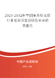2025-2031年中國(guó)車(chē)身反光膜行業(yè)發(fā)展深度調(diào)研及未來(lái)趨勢(shì)報(bào)告