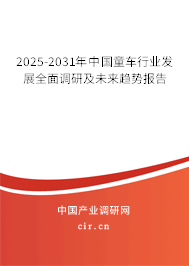 2025-2031年中國童車行業(yè)發(fā)展全面調(diào)研及未來趨勢報告