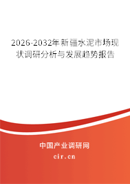 2026-2032年新疆水泥市場現(xiàn)狀調(diào)研分析與發(fā)展趨勢報告
