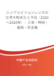 シングルビジョンレンズの世界市場(chǎng)狀況と予測(cè)（2020～2026年）：企業(yè)·地域·種類·用途別
