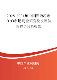 2025-2031年中國商場超市O2O市場調查研究及發(fā)展前景趨勢分析報告
