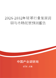 2026-2032年輕革行業(yè)發(fā)展調(diào)研與市場前景預(yù)測報告