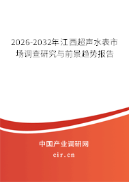 2026-2032年江西超聲水表市場調(diào)查研究與前景趨勢報告