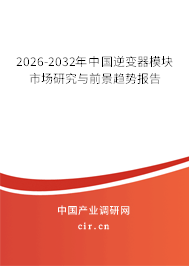 2026-2032年中國逆變器模塊市場(chǎng)研究與前景趨勢(shì)報(bào)告