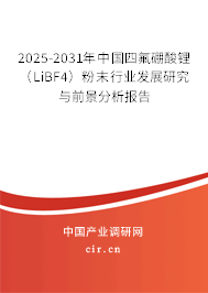 2025-2031年中國(guó)四氟硼酸鋰（LiBF4）粉末行業(yè)發(fā)展研究與前景分析報(bào)告