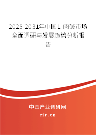 2025-2031年中國(guó)L-肉堿市場(chǎng)全面調(diào)研與發(fā)展趨勢(shì)分析報(bào)告