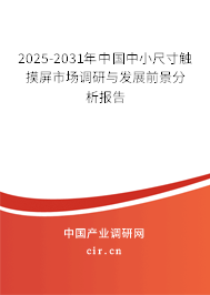 2025-2031年中國(guó)中小尺寸觸摸屏市場(chǎng)調(diào)研與發(fā)展前景分析報(bào)告