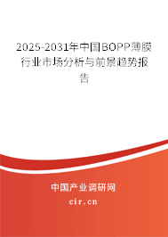 2025-2031年中國BOPP薄膜行業(yè)市場分析與前景趨勢報告