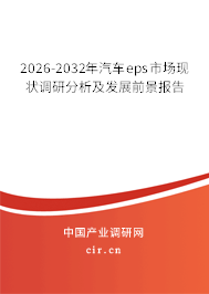 2026-2032年汽車eps市場現(xiàn)狀調(diào)研分析及發(fā)展前景報告