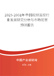 2025-2031年中國視頻監(jiān)控行業(yè)發(fā)展研究分析與市場前景預(yù)測報告