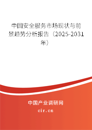 中國安全服務市場現(xiàn)狀與前景趨勢分析報告（2025-2031年）