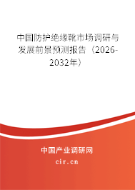 中國(guó)防護(hù)絕緣靴市場(chǎng)調(diào)研與發(fā)展前景預(yù)測(cè)報(bào)告（2026-2032年）