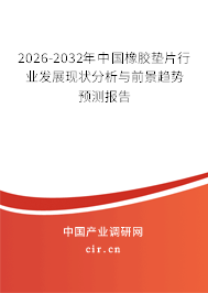 2026-2032年中國橡膠墊片行業(yè)發(fā)展現(xiàn)狀分析與前景趨勢預測報告