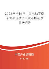 2025年全球與中國電動(dòng)平衡車發(fā)展現(xiàn)狀調(diào)研及市場(chǎng)前景分析報(bào)告
