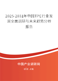 2025-2031年中國TPE行業(yè)發(fā)展全面調(diào)研與未來趨勢分析報告