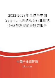 2022-2028年全球與中國Selenium測(cè)試服務(wù)行業(yè)現(xiàn)狀分析與發(fā)展前景研究報(bào)告